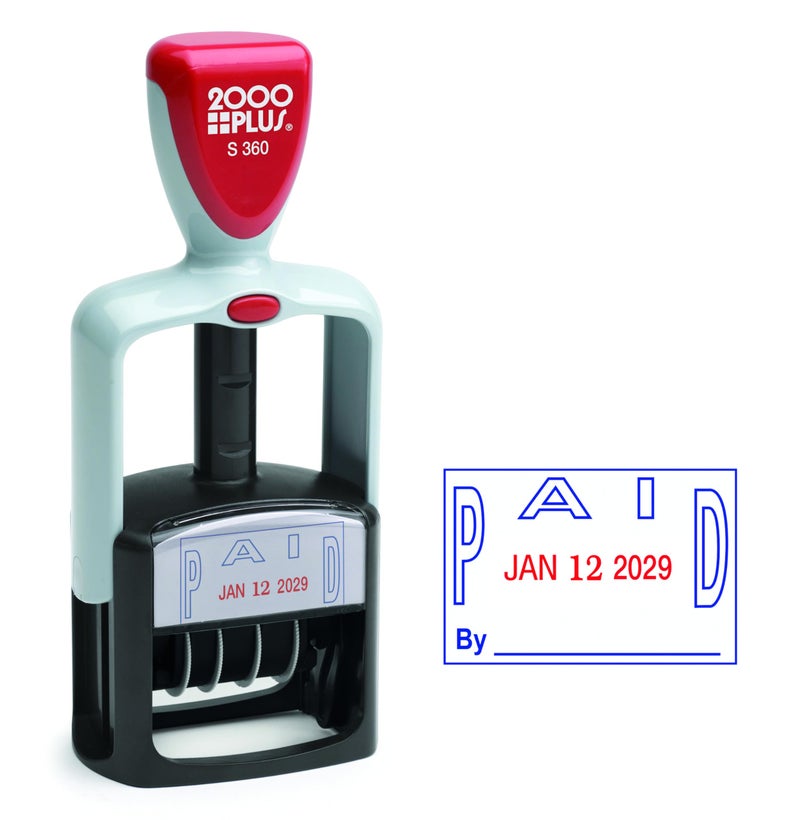COSCO 2000 Plus 2-Color Paid Dater (COS011033), Blue - Image 4